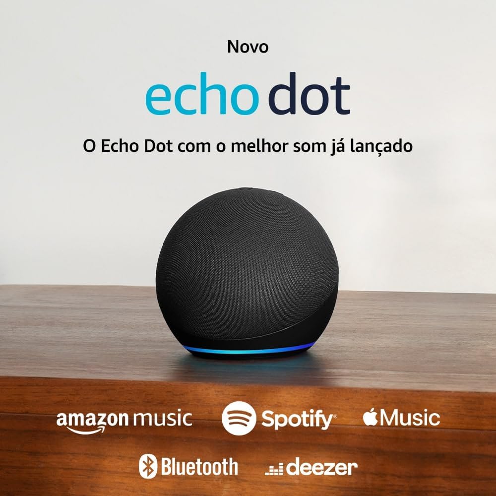 Echo Dot 5ª geração | O Echo Dot com o melhor som já lançado | Cor Preta - Imagem 4