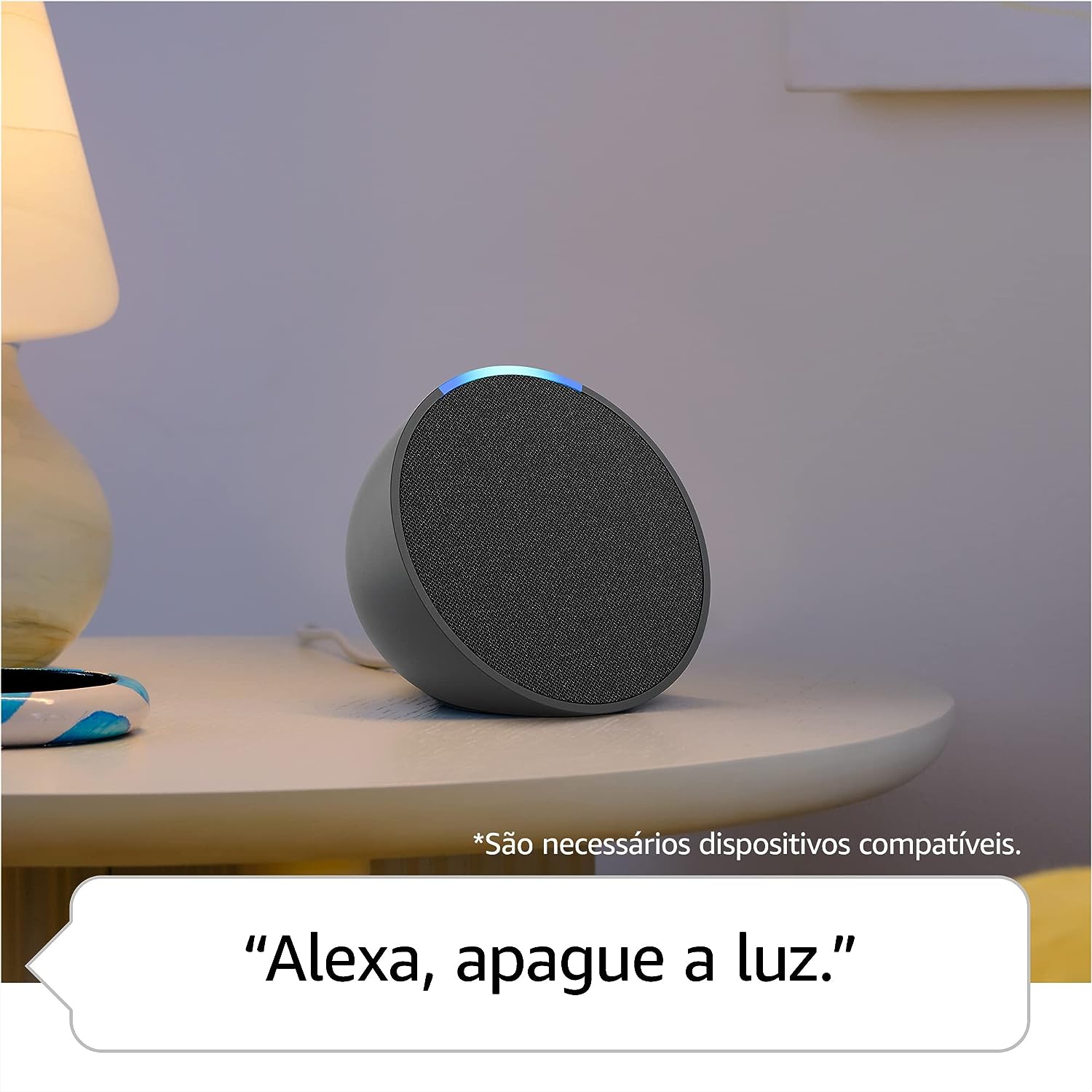 Echo Pop: Smart Speaker com Alexa | Música, informação e Casa Inteligente | Cor Branca - Imagem 6