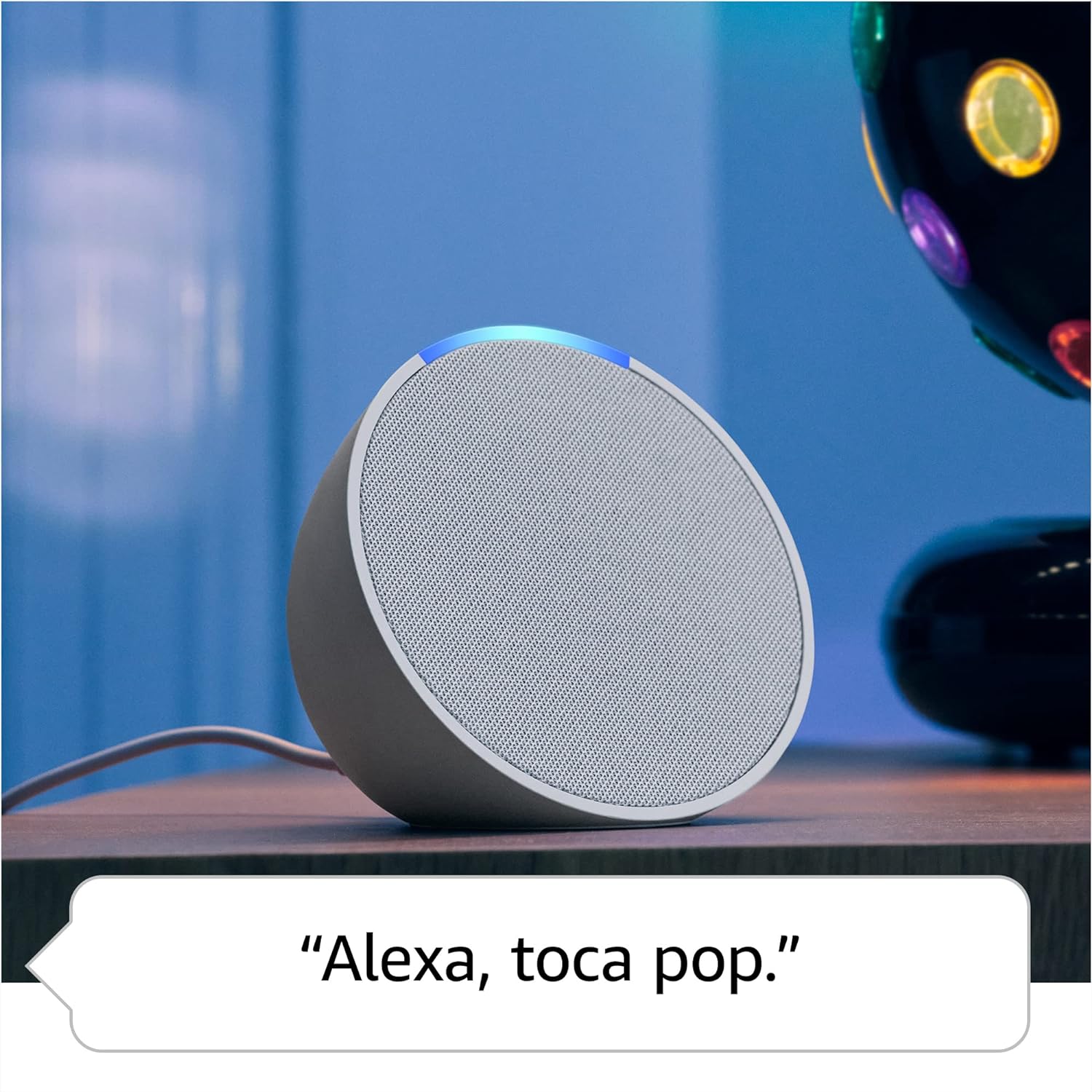 Echo Pop: Smart Speaker com Alexa | Música, informação e Casa Inteligente | Cor Branca - Imagem 7