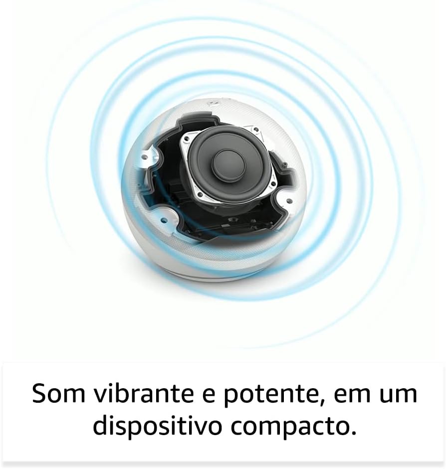 Echo Dot 5ª geração com Relógio | Smart speaker com Alexa | Display de LED ainda melhor | Cor Branca - Imagem 4