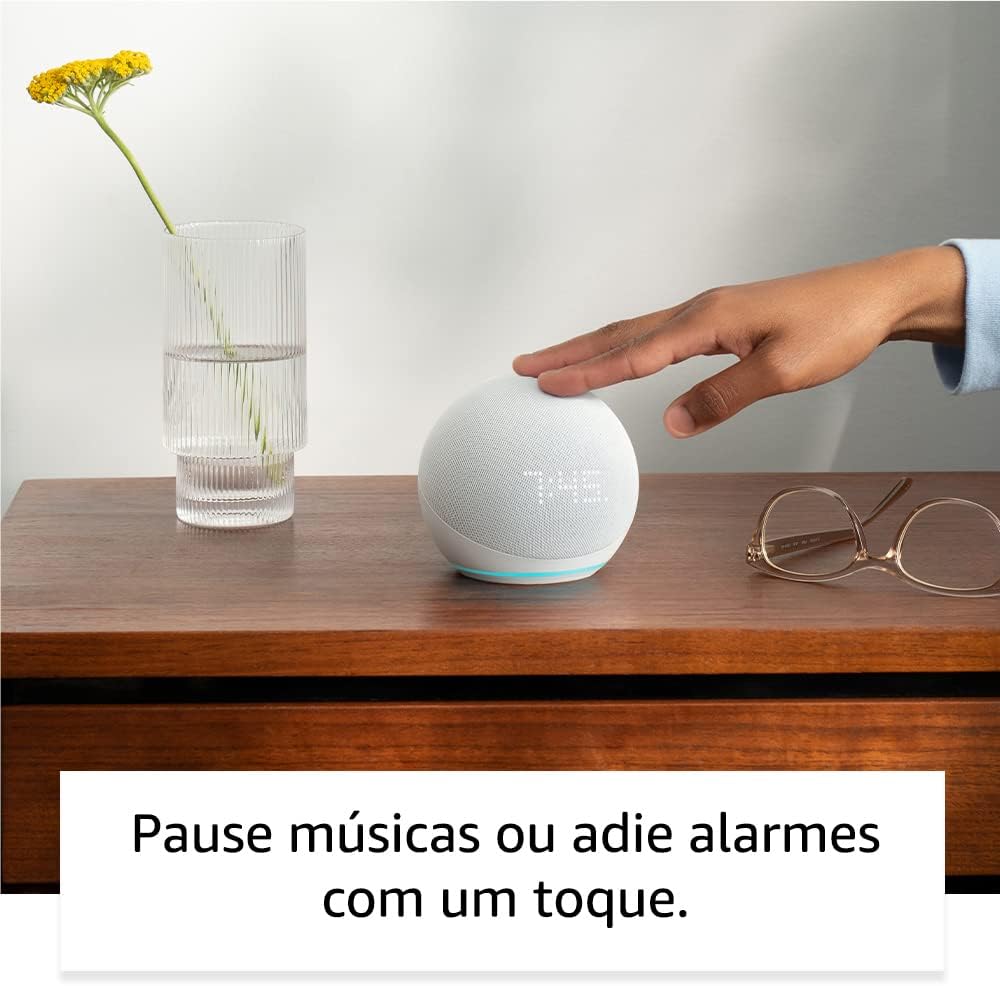 Echo Dot 5ª geração com Relógio | Smart speaker com Alexa | Display de LED ainda melhor | Cor Branca - Imagem 14
