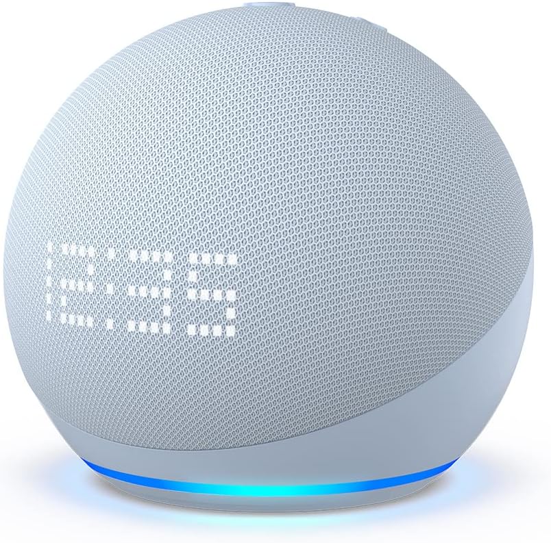 Echo Dot 5ª geração com Relógio | Smart speaker com Alexa | Display de LED ainda melhor | Cor Branca - Imagem 3