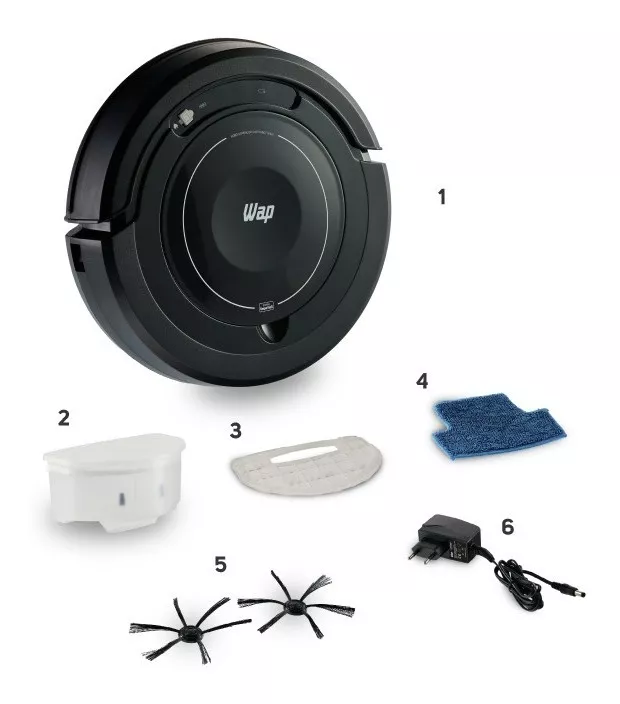 Aspirador De Pó Robô 3 Em 1 Robot W100 Preto Wap Bivolt 110V/220V - Imagem 7