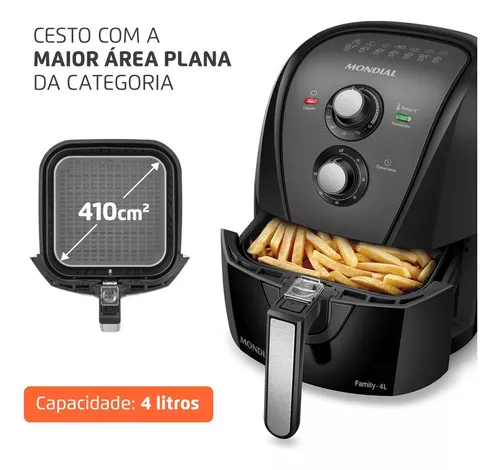 Fritadeira Sem Óleo Air Fryer Afn-40-bft 4l 1500w Mondial - Imagem 3