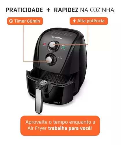 Fritadeira Sem Óleo Air Fryer Afn-40-bft 4l 1500w Mondial - Imagem 4
