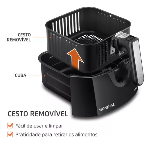 Fritadeira Sem Óleo Air Fryer Afn-40-bft 4l 1500w Mondial - Imagem 5
