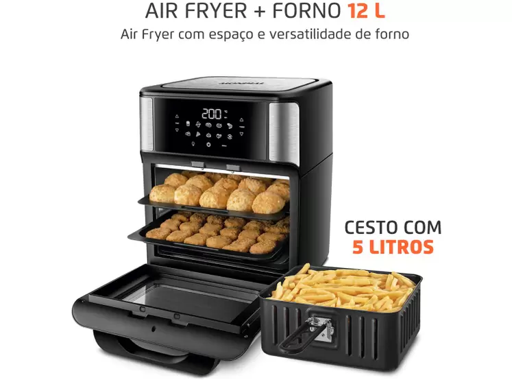 Fritadeira Elétrica sem Óleo/Air Fryer Mondial Forno - Imagem 5