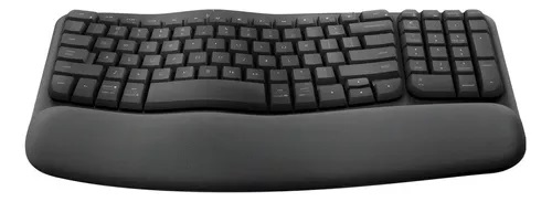 Teclado Ergonômico Sem Fio Wave Keys Cor Grafite Logitech - Imagem 4