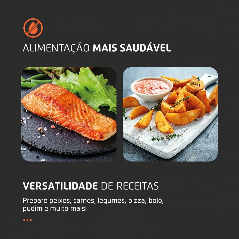 Fritadeira Air Fryer Forno Oven 12 Litros, Mondial, Preto/Inox, 2000W, 110V - AFO-12L-BI - Imagem 6