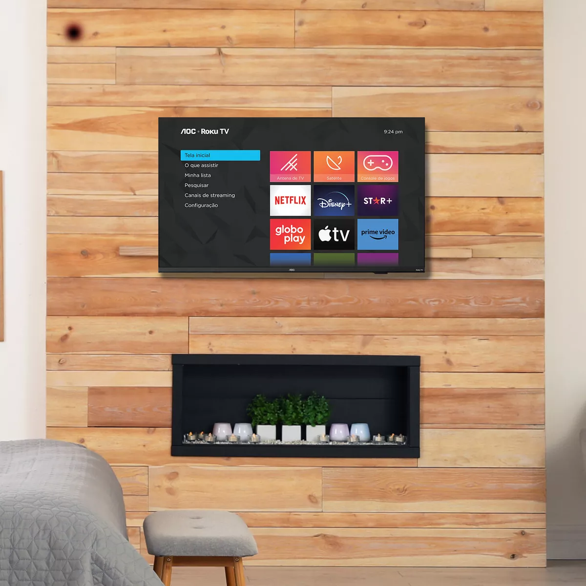 Smart TV 43'' Full HD com Roku TV 43S5135/78G AOC Bivolt - Imagem 5