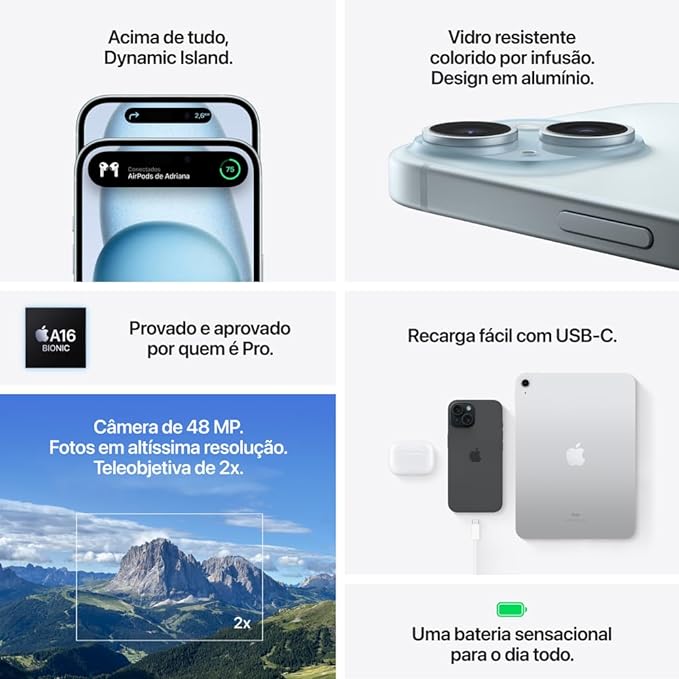 Apple iPhone 15 (128 GB) — Verde - Imagem 5