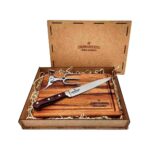 Kit Churrasco Tábua Garfo Faca Churrasqueiro Oficial da Família